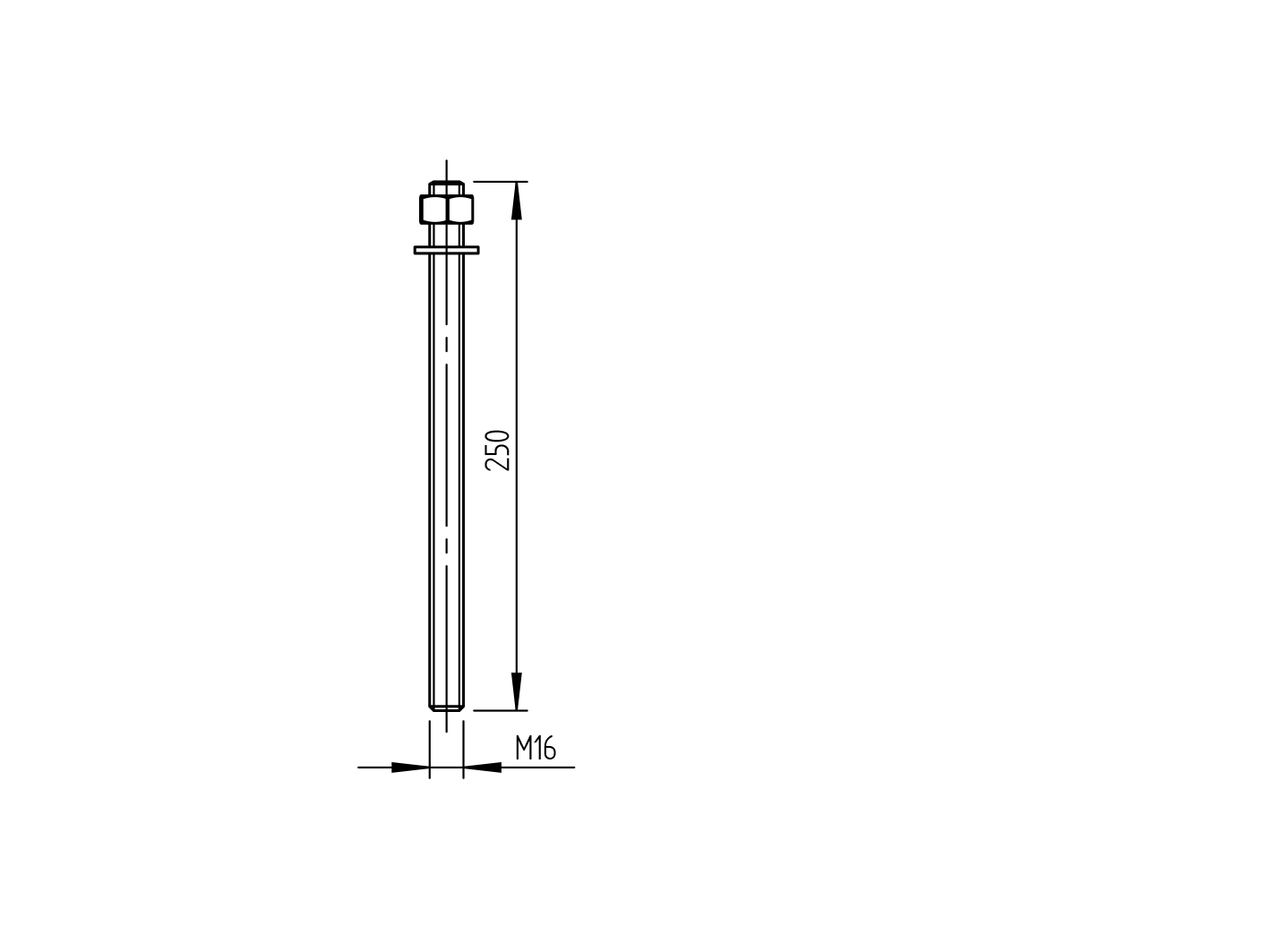 Sada závitové tyče Zn, M16