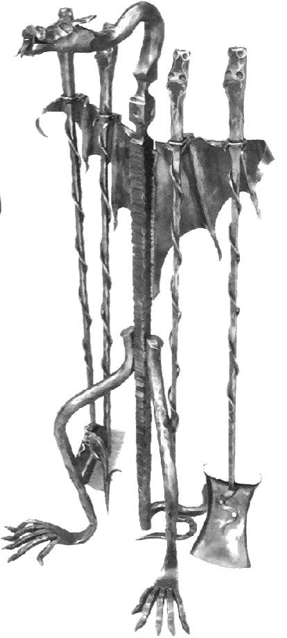 Krbové nářadí h1000mm, Fe, warnish