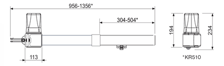 Came pohon pro dvoukřídlou bránu, sada s fotobuňkami