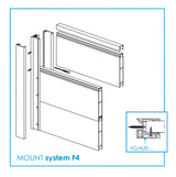 Hliníková horní ukončovací lišta výplně FG/F20