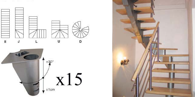 Schodiště SEGMENT NS270 sada Vmax 2860mm Vmin 2580