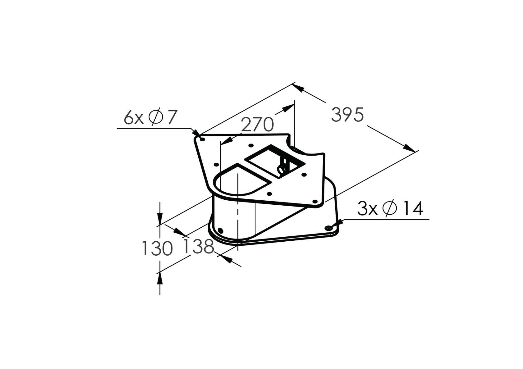 Schodiště SEGMENT NS270 nástup1 130x314x395mm