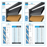 Click-lock dištančná krycia lišta profilu 70x70 a U-adaptéra, 41x9-30mm-Antracit, šikmá s prekrytím 5mm - SET
