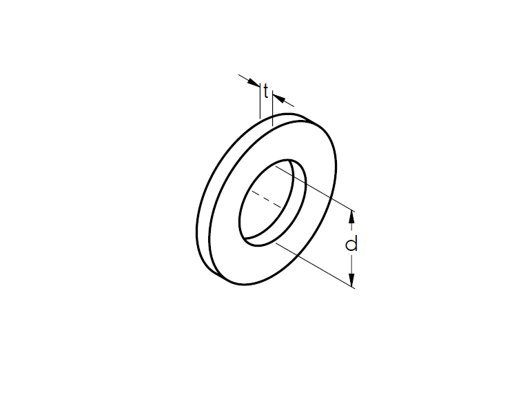 Podložka plochá, pozinkovaná, M10, Zn