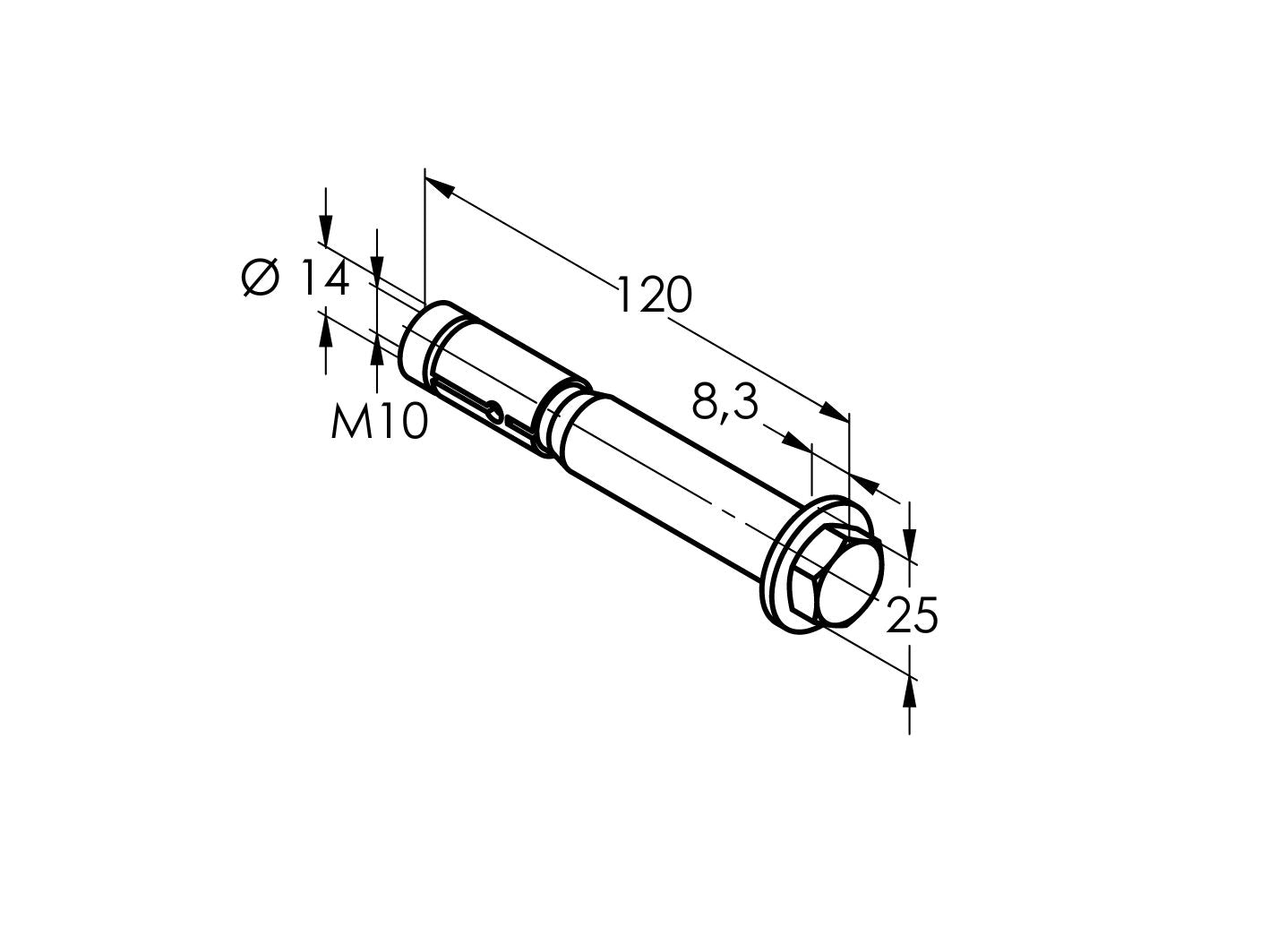 Kotva pro středně těžké zatížení se šestihrannou hlavou M10