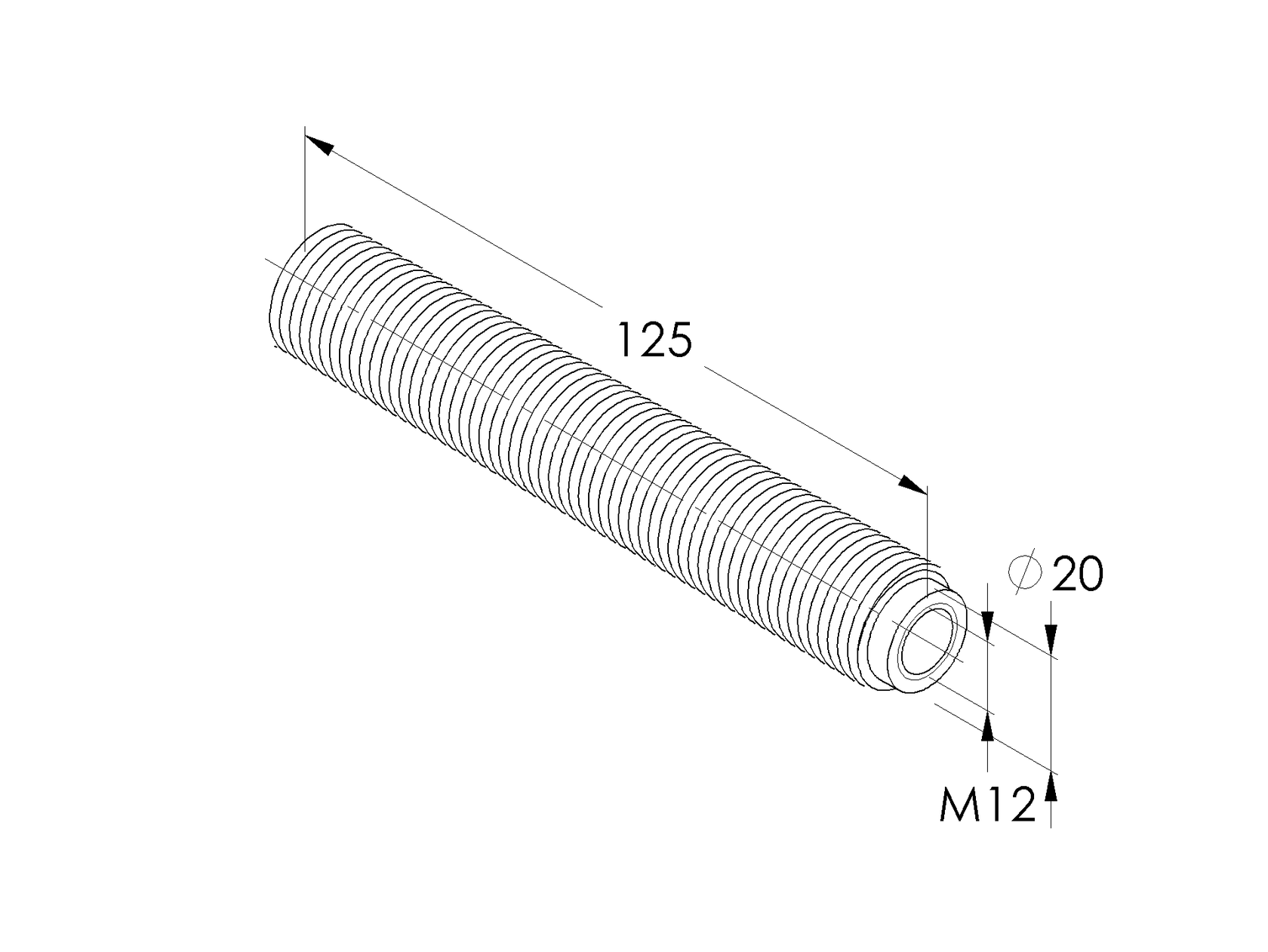 Kotva nerezová pro velké zatížení, INOX, M12