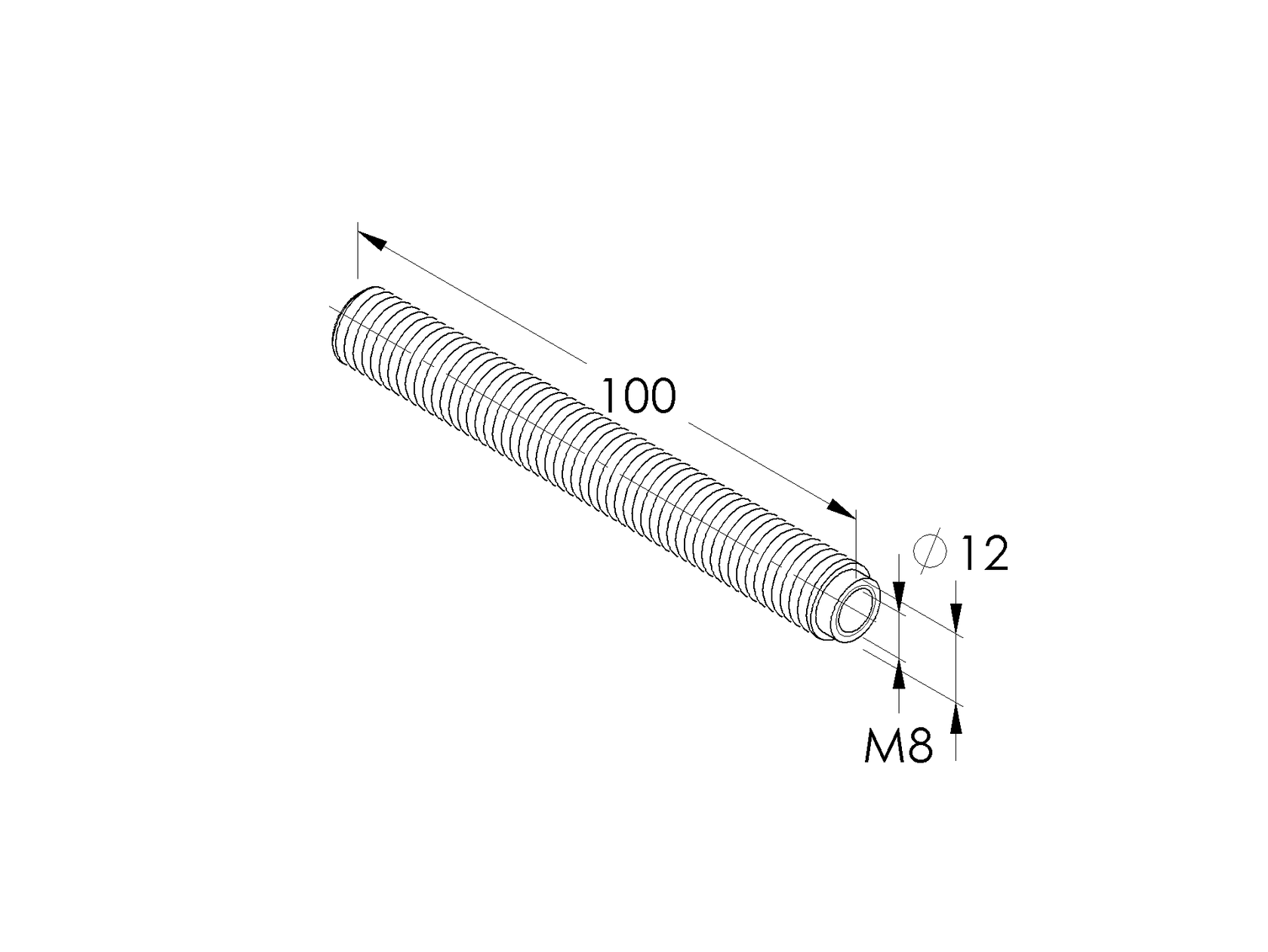 Kotva nerezová pro velké zatížení, INOX, M8
