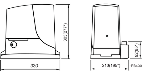 Pohony ROBUS sada pro posuvné brány NICE kit, max