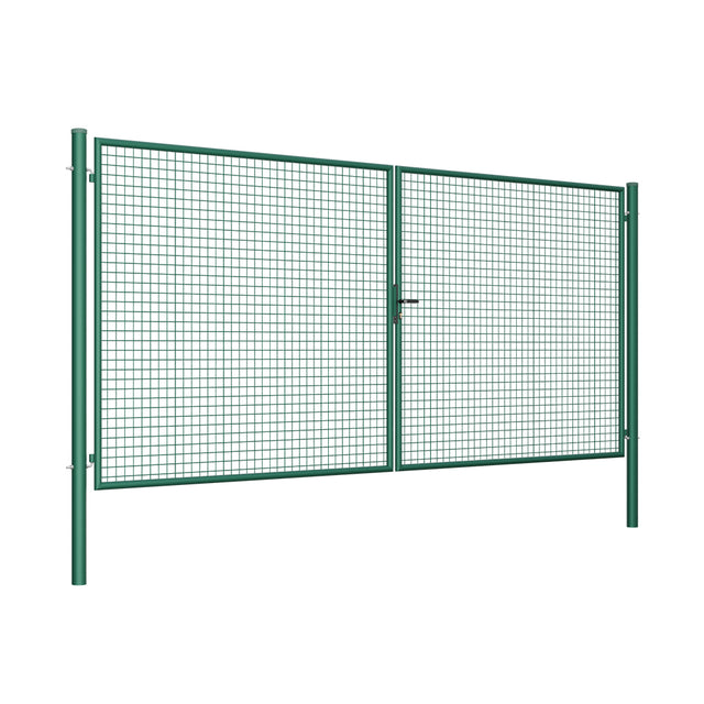 Brána 2kr. ROUND ZnPVC 4000x1800mm, D75mm, zelená