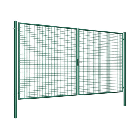 Brána 2kr. ROUND ZnPVC 4000x2000mm, D75mm, zelená