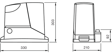 NICE pohon pro posuv. brány, max 1000kg