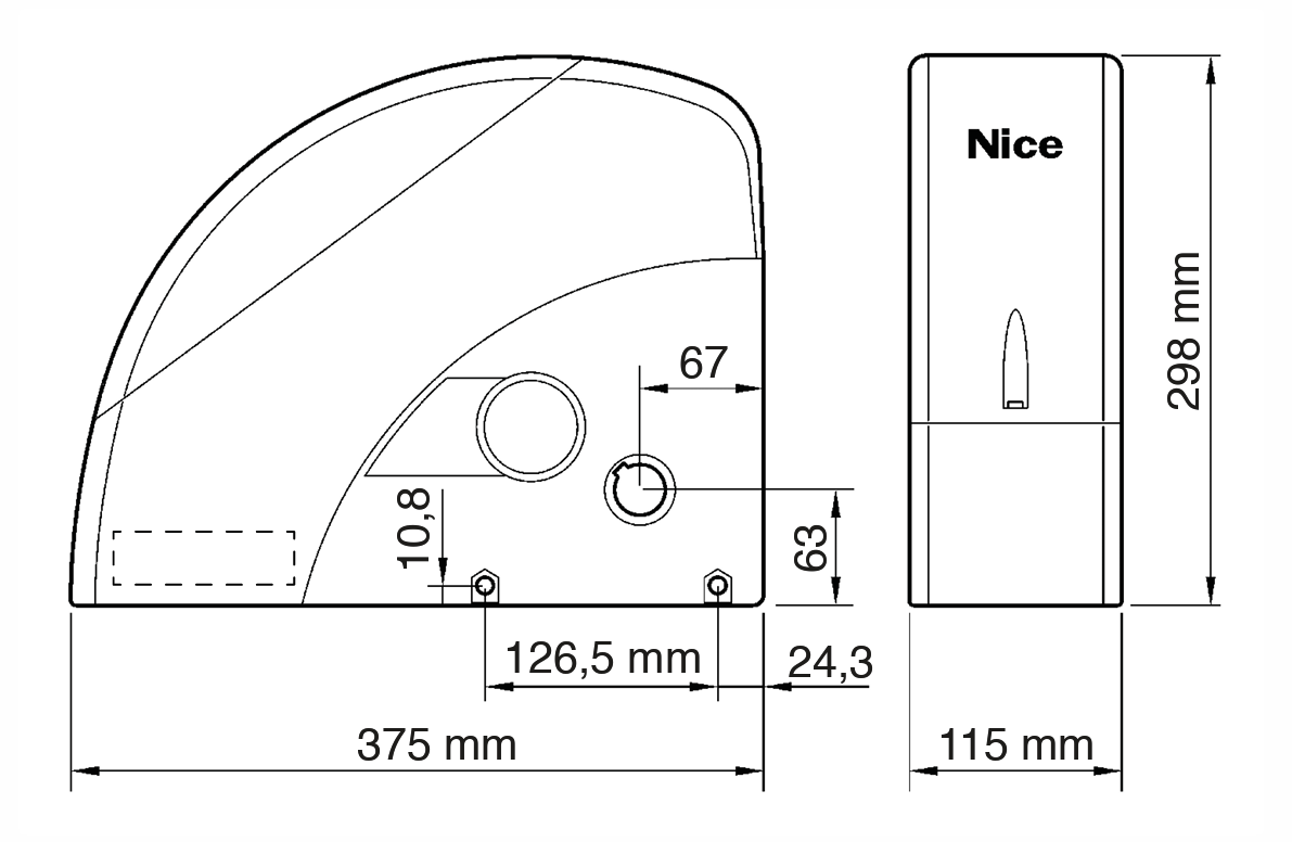 Pohon pro garážová vrata s elektronikou do 20m2