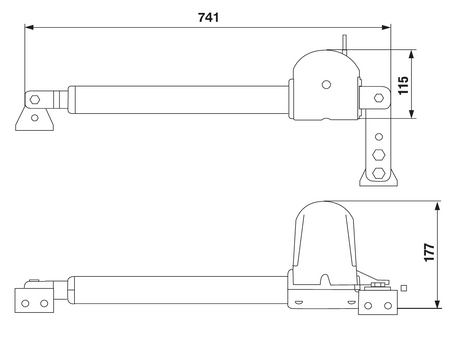 Aut. motor pre krídlo - KEY - pravý do 3m