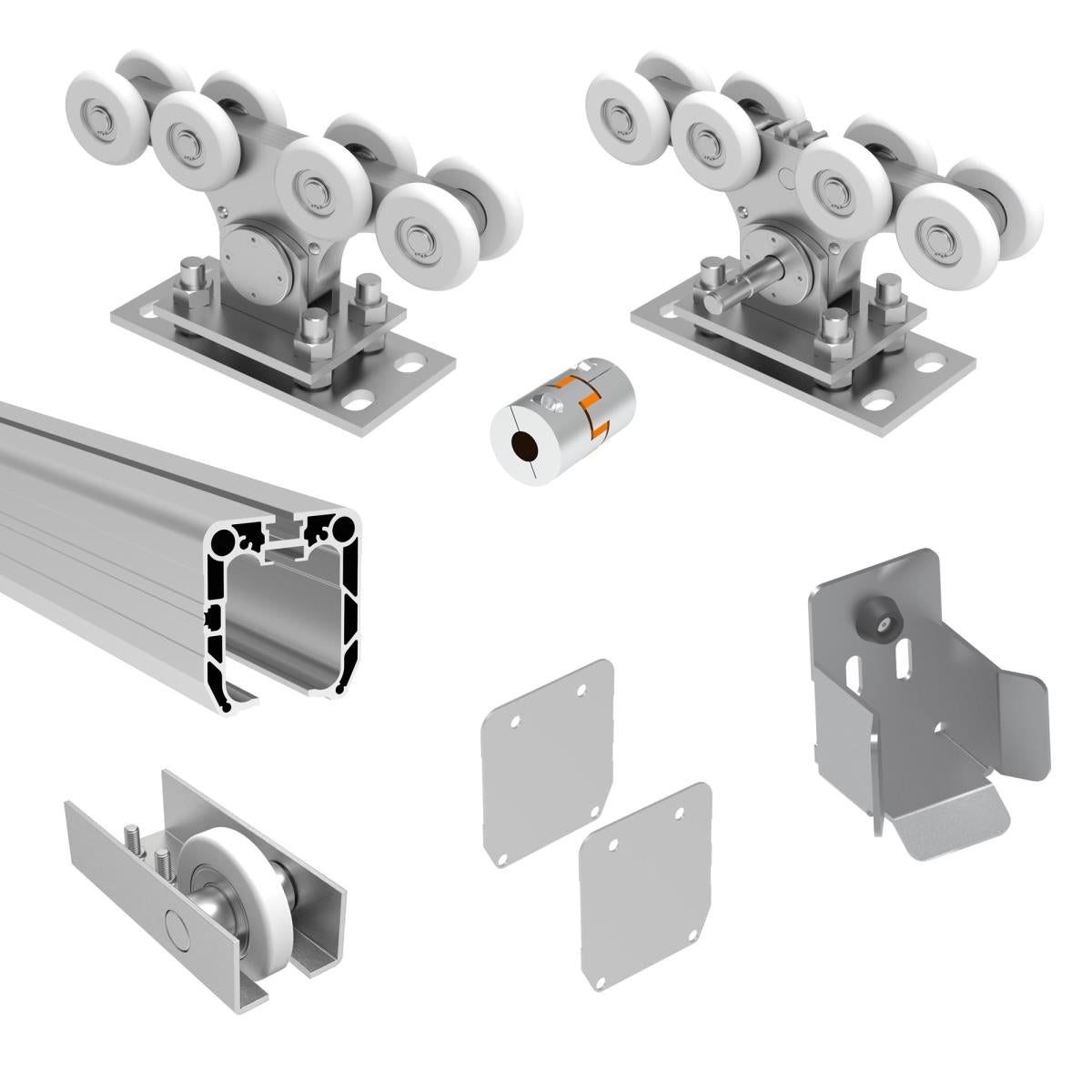 Sada pro posuvnou bránu do 4m profil AL 90x99mm