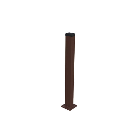 Stĺpik 60x40mm s pätkou ZnPVC 1400mm hnedá