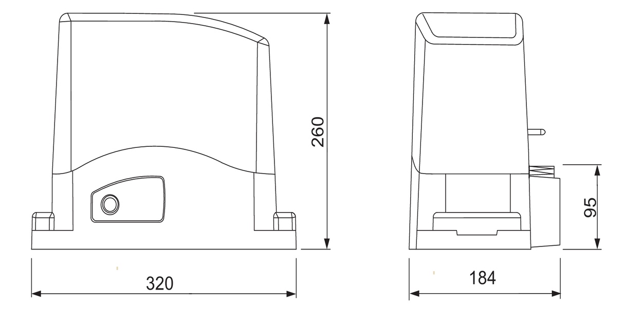 KEY pohony kit, max 800kg, rolling code