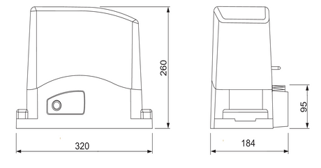 KEY pohony kit, max 800kg, rolling code