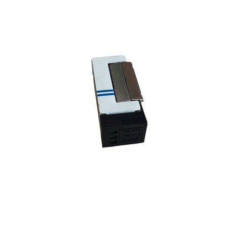 Zámok elektromagnetický s pomocným kontaktom, bez pamäte 12-24V AC/DC