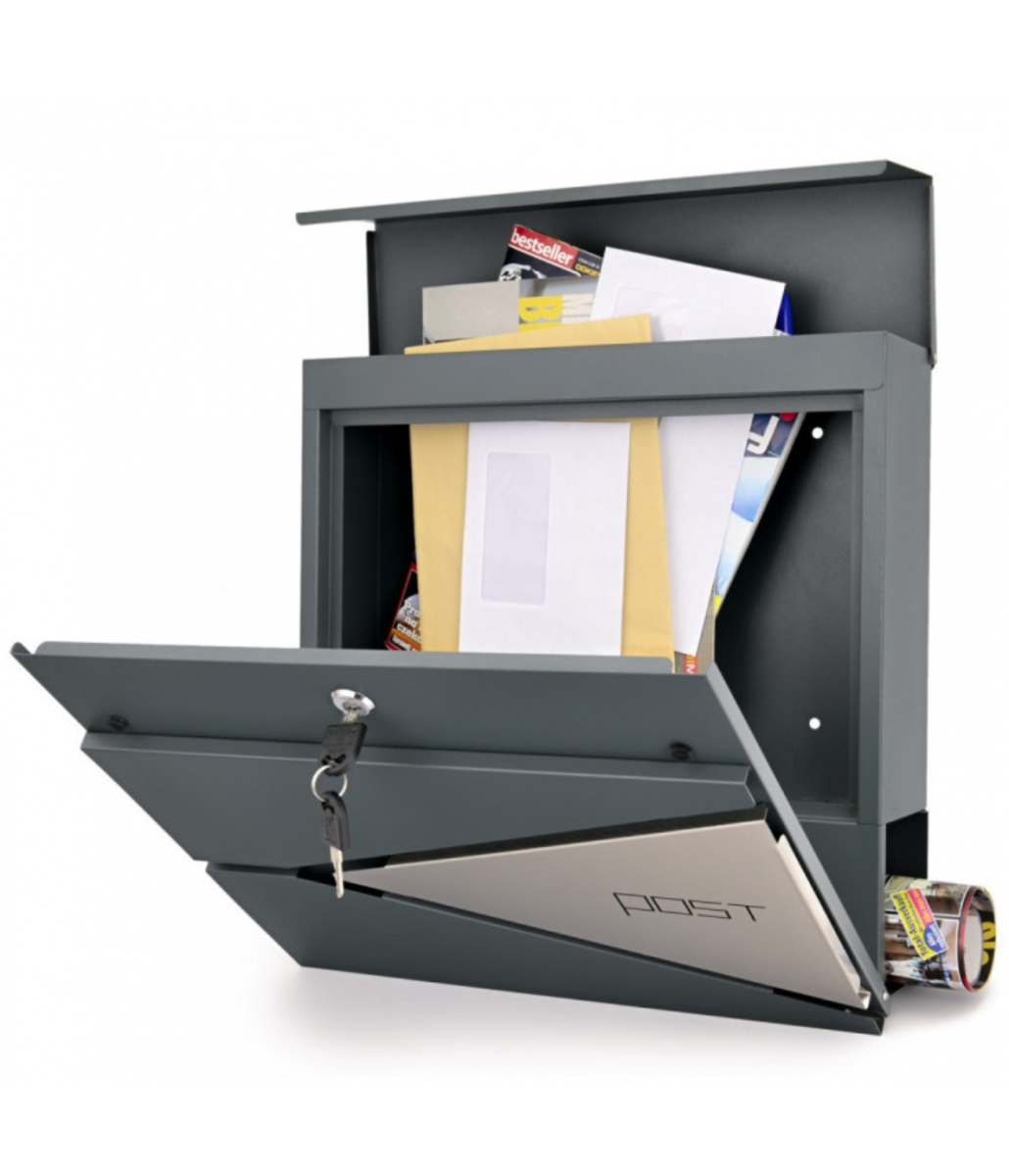 Poštovní schránka, Zn + nerez, 370x370x100mm