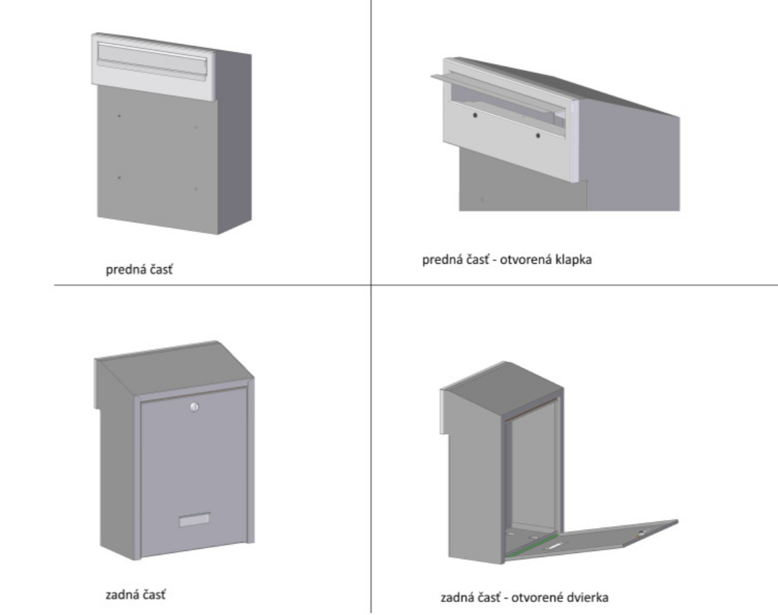 Built-in Mailbox with Stainless Steel Front Panel, Anthracite