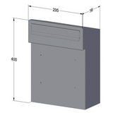 Built-in Mailbox with Stainless Steel Front Panel, Anthracite