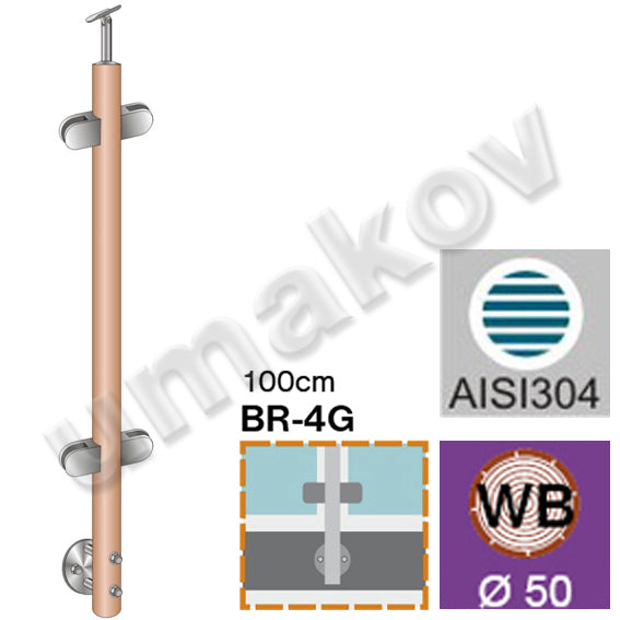 Sloupek BUK , BK-rovné, oboustranný 180°