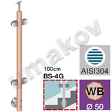 Sloupek AISI304+BEECH, D50, H1000mm