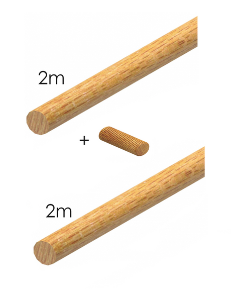 Bukové madlo BUK, 2m+2m