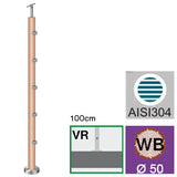 Sloupek BUK (BEECH) D50/5x12mm, H1000, VK-rovné