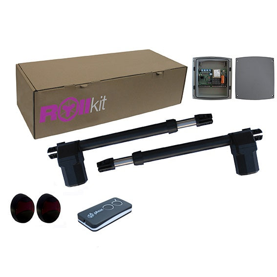 Rollkit pohon pro dvoukřídlou bránu, sada s fotobuňkami