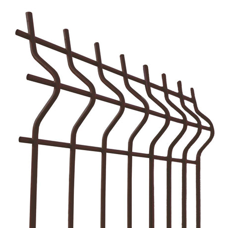 Svařovaný plotový panel 3D ZnPVC 2500x1230x4mm hnědá