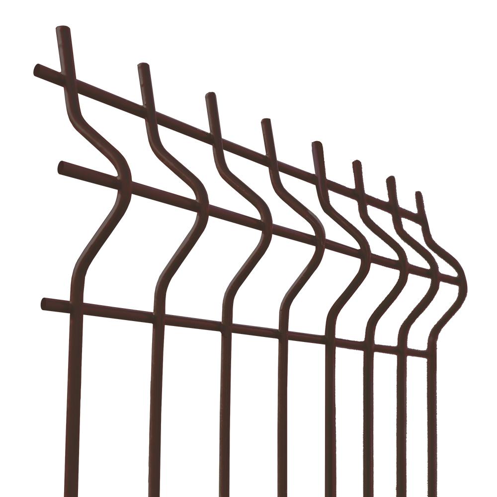 Svařovaný plotový panel 3D ZnPVC 2500x1530x4mm hnědá