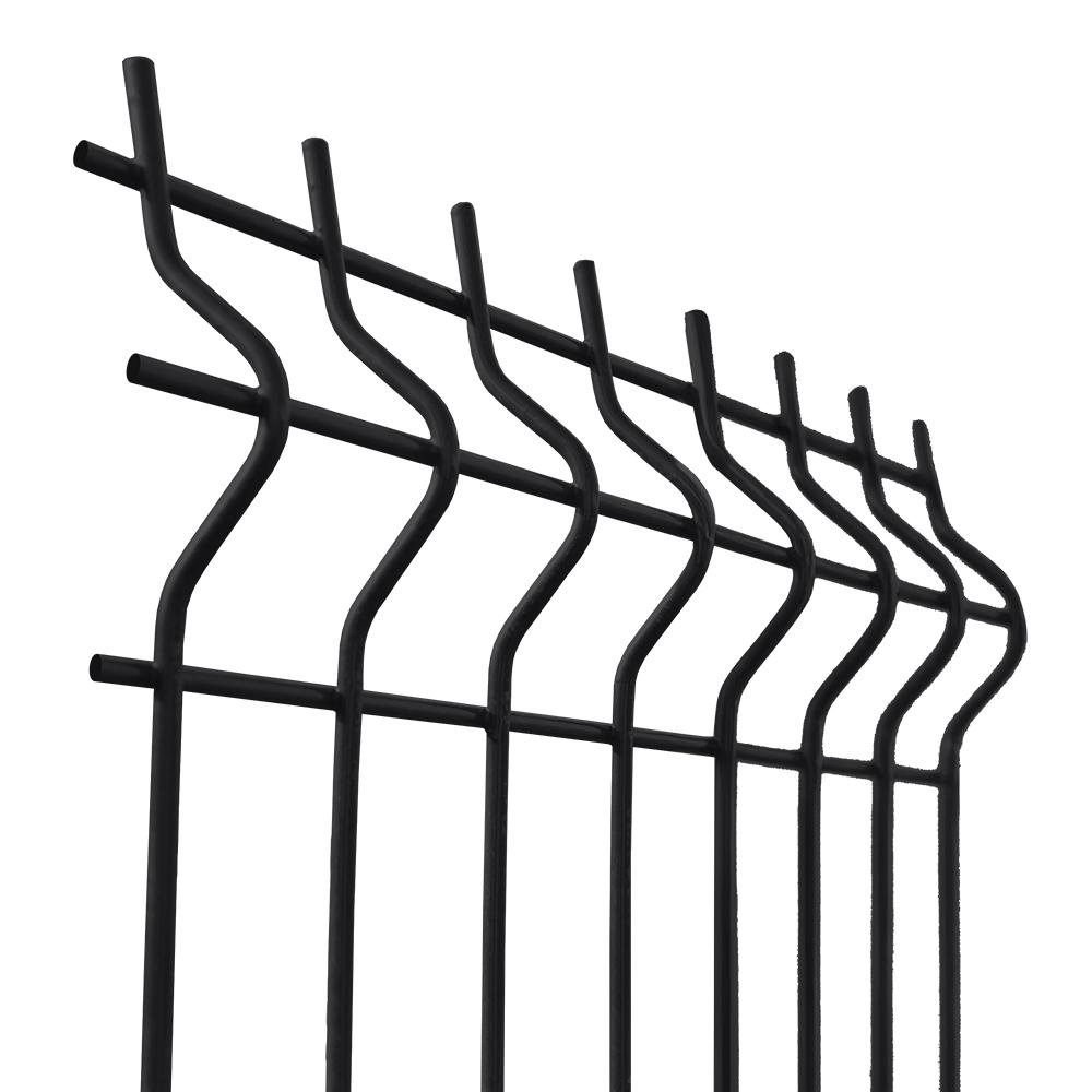 Svařovaný plotový panel 3D ZnPVC 2500x1730x4mm černá