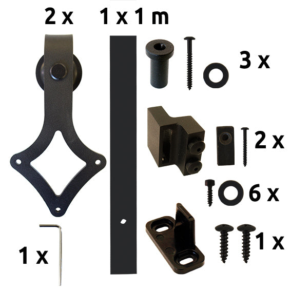 Kování pro posuvné dveře mini - "Rhombus"