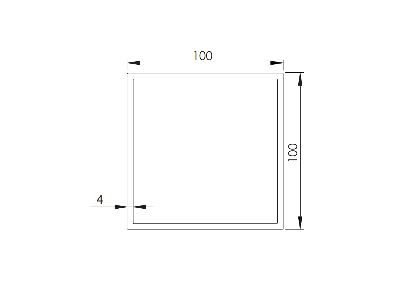 Profil pozinkovaný JP 100 x 100 x 4 mm - 6000