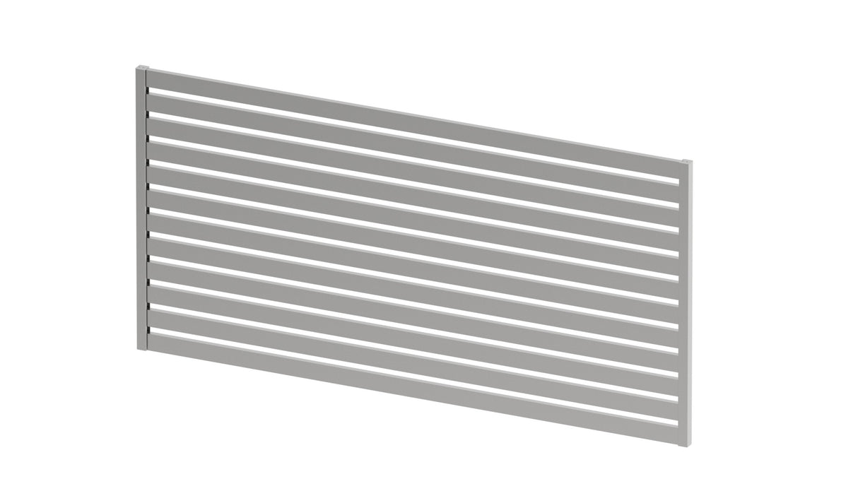 Galvanized Steel Fence 1x2m with Galvanized Steel Rectangular Infill 20x60, Natural