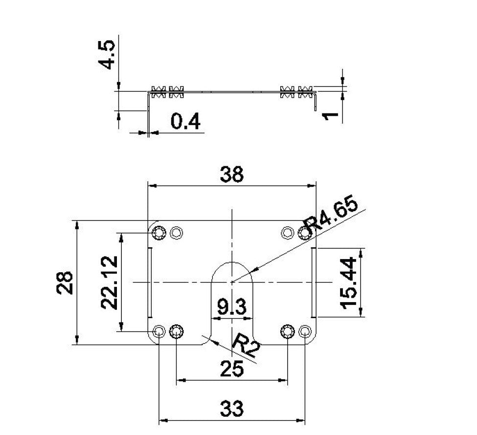 Zemniaca podložka Typ A pre hliníkové profily