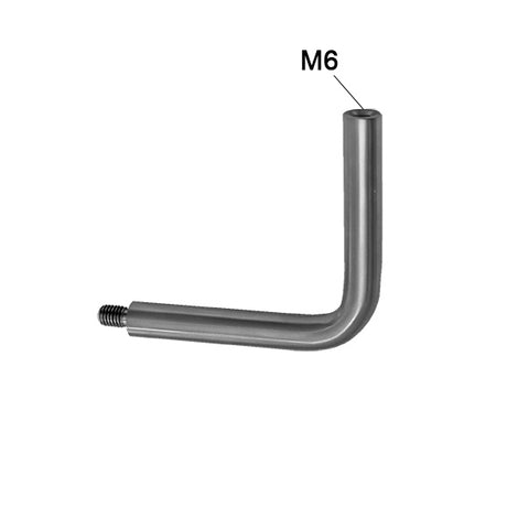 Držák madla-zeď AISI304, d12, M6, 80x75, M8 out
