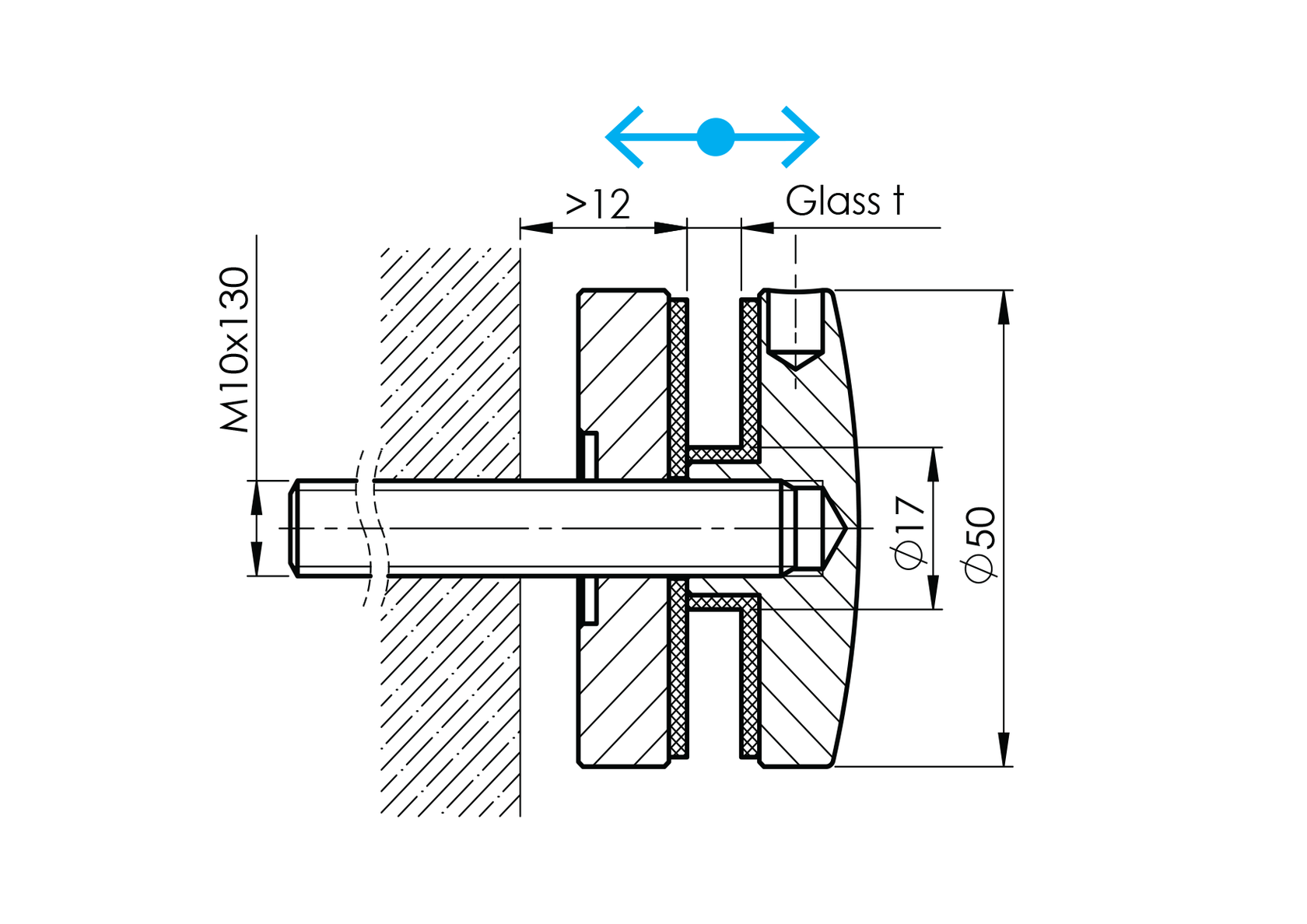 Držák výplně skla