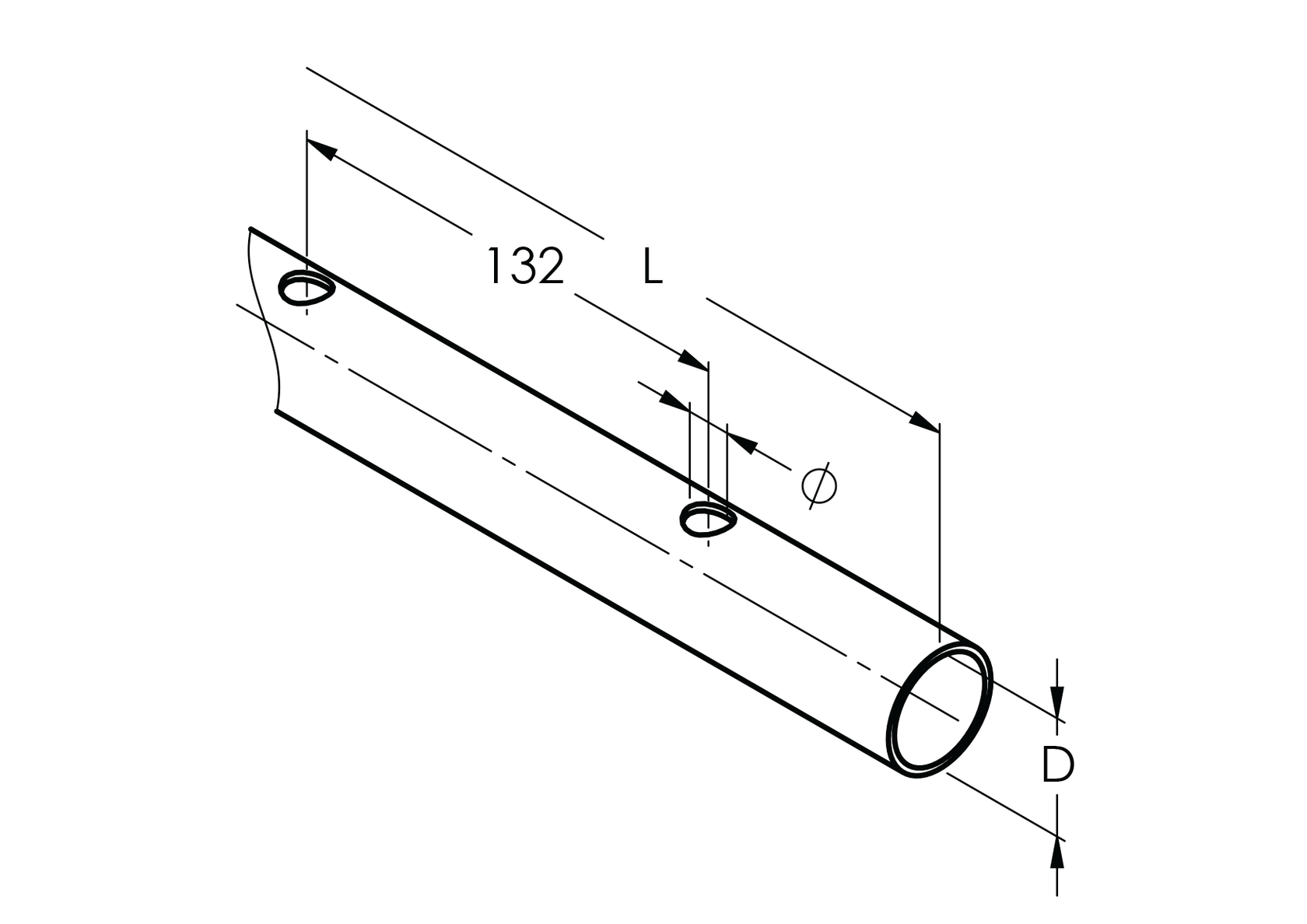 Trubka broušená AISI304, D42,4x2/15xd12,5/L1980