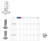 Sloupek kotvící pro sklo