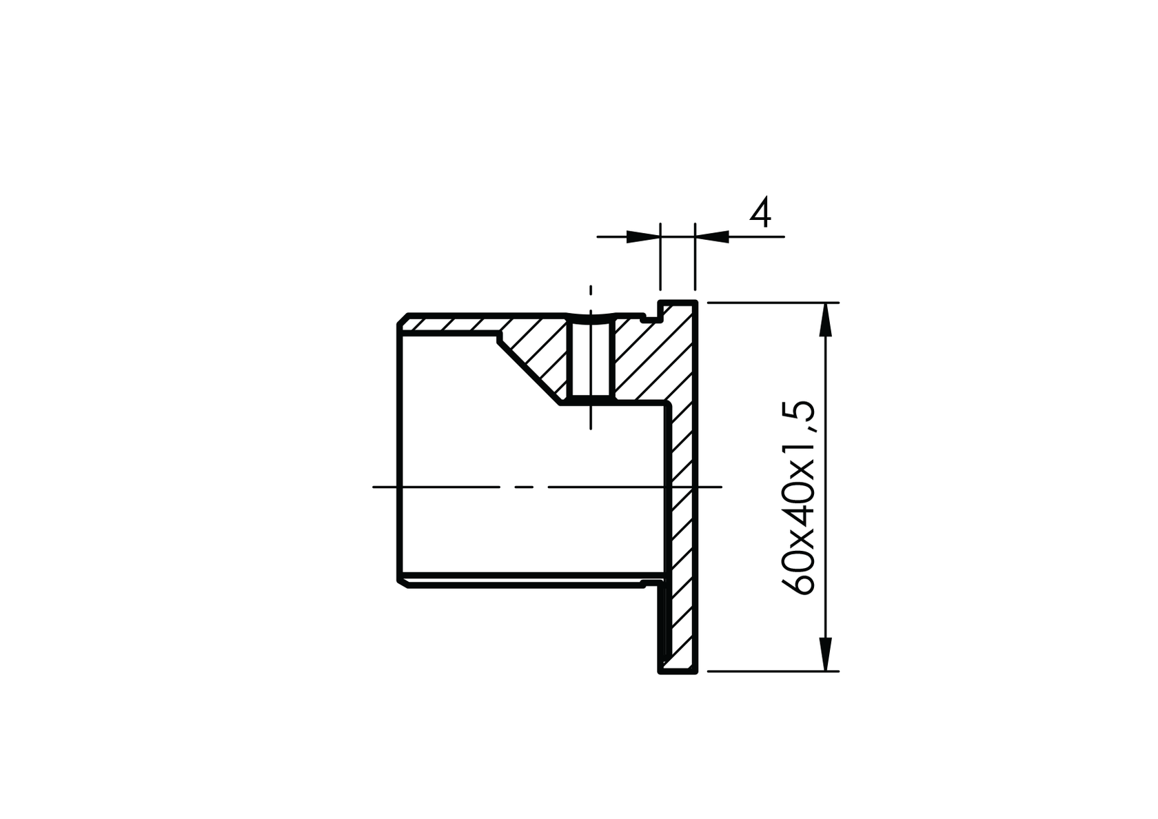 Madlo-držák skla-záslepka