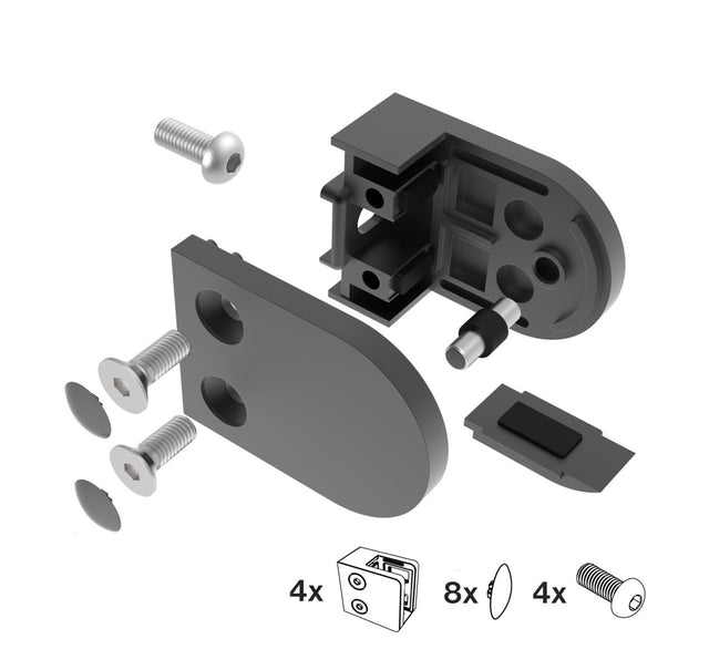 Držák skla, nerezový sloupek