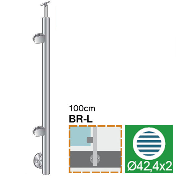 Zábradlí nerezové - levý sloupek