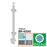 Sloupek nerezový BK-rovné zábradlí AISI304, D42,4