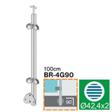 Sloupek nerezový AISI304, D42,4/4xmodel22/H1000mm
