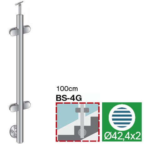 Sloupek nerezový, schod