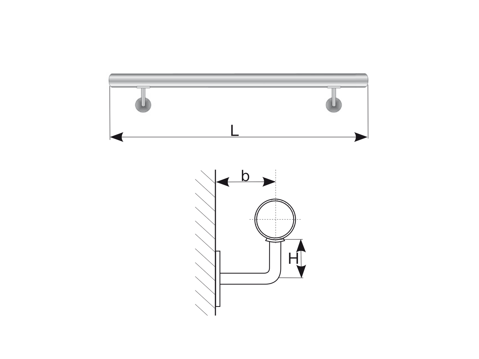 Madlo AISI304, D42,4/L3000mm