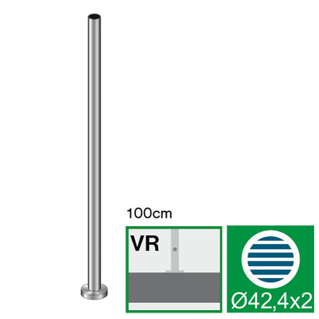 sloupek nerez zábradlí, trubka, držák, madlo AISI3