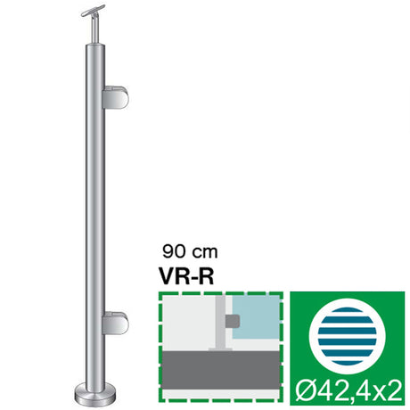 Sloupek nerezový , VK-rovné AISI304, D42,4/2xmodel